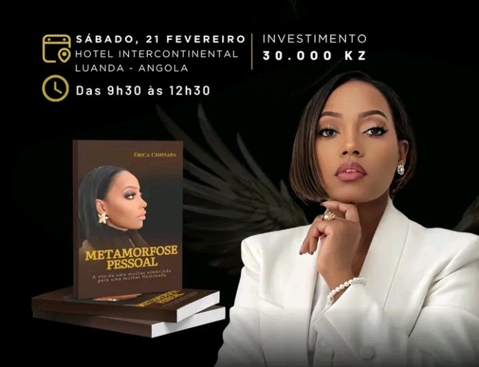 Érica Chissapa anuncia a data do lançamento da sua obra Literária que promete transformar vidas