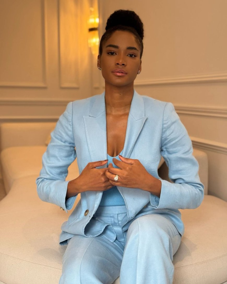 Leila Lopes em processo da sua nova marca de produtos de cabelo